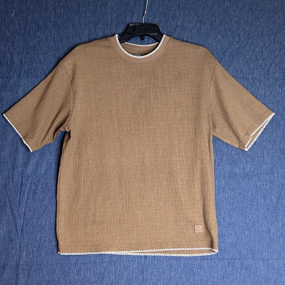 Men's Brown Short-Sleeve Knit Jersey